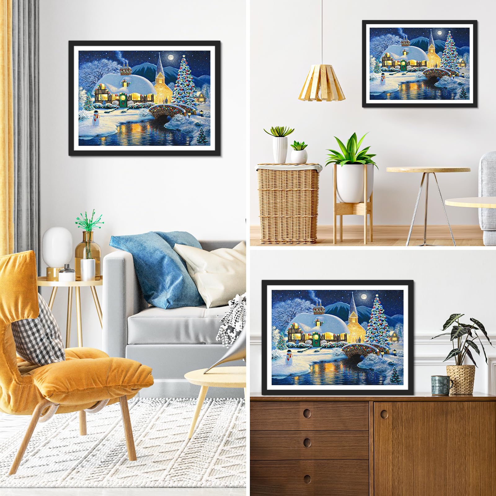 RICUVED 5D Sapin De Noël Diamant Peinture Pendentif,Noël Diamond