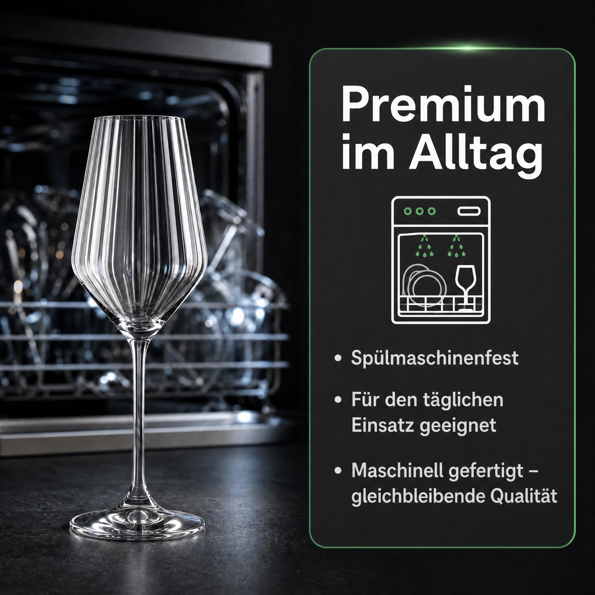 DPL Spiegelau LifeStyle Sektgläser 4er Set, 310 ml | Champagner Gläser aus Kristallglas, spülmaschinenfest, Moussierpunkt für feine Perlage, diamantförmiger Kelch