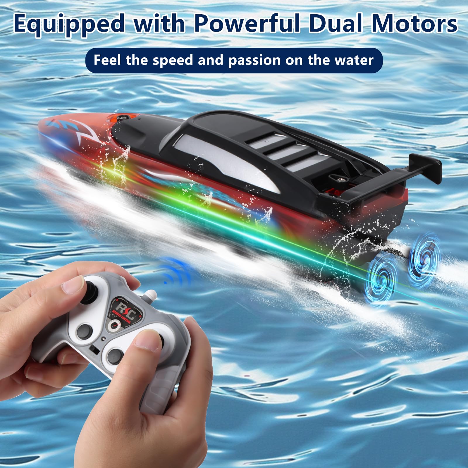 Remote Control Boat LED 2.4GHz Rechargeable - Dettaglio