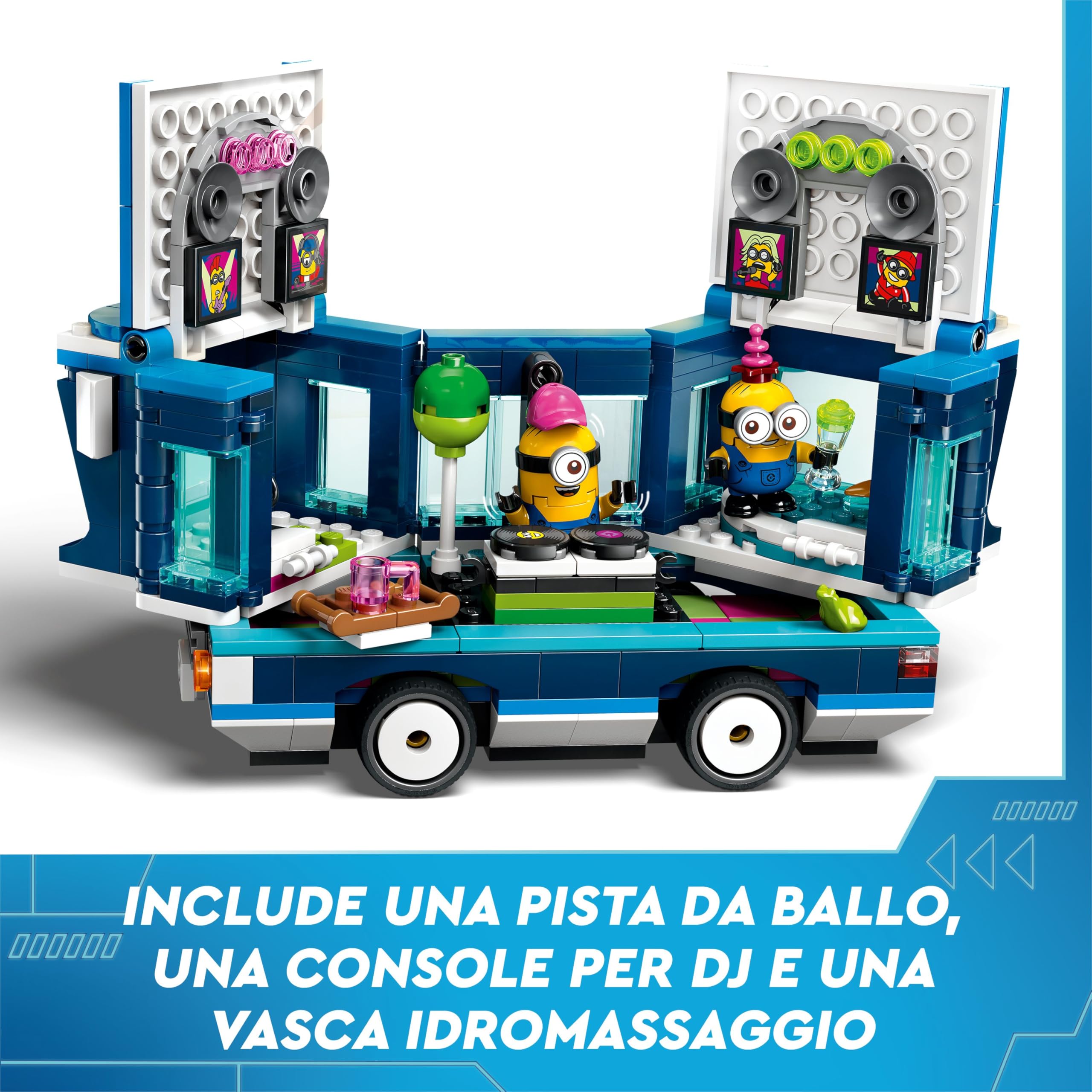 LEGO Despicable Me Minions’ Music Party Bus, Creative Building Toy for 7 Plus Year Old Kids, Boys & Girls, Includes Gus, Mel, Dave and Phil Figures, Creative Birthday Gift Idea 75581