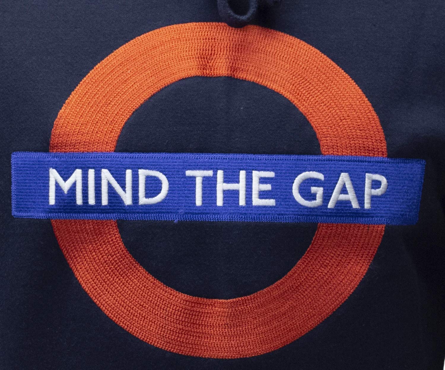 TFL™129 Lizenziertes Unisex Mind The Gap™ Kettenstich Stickerei Kapuzen-Sweatshirt