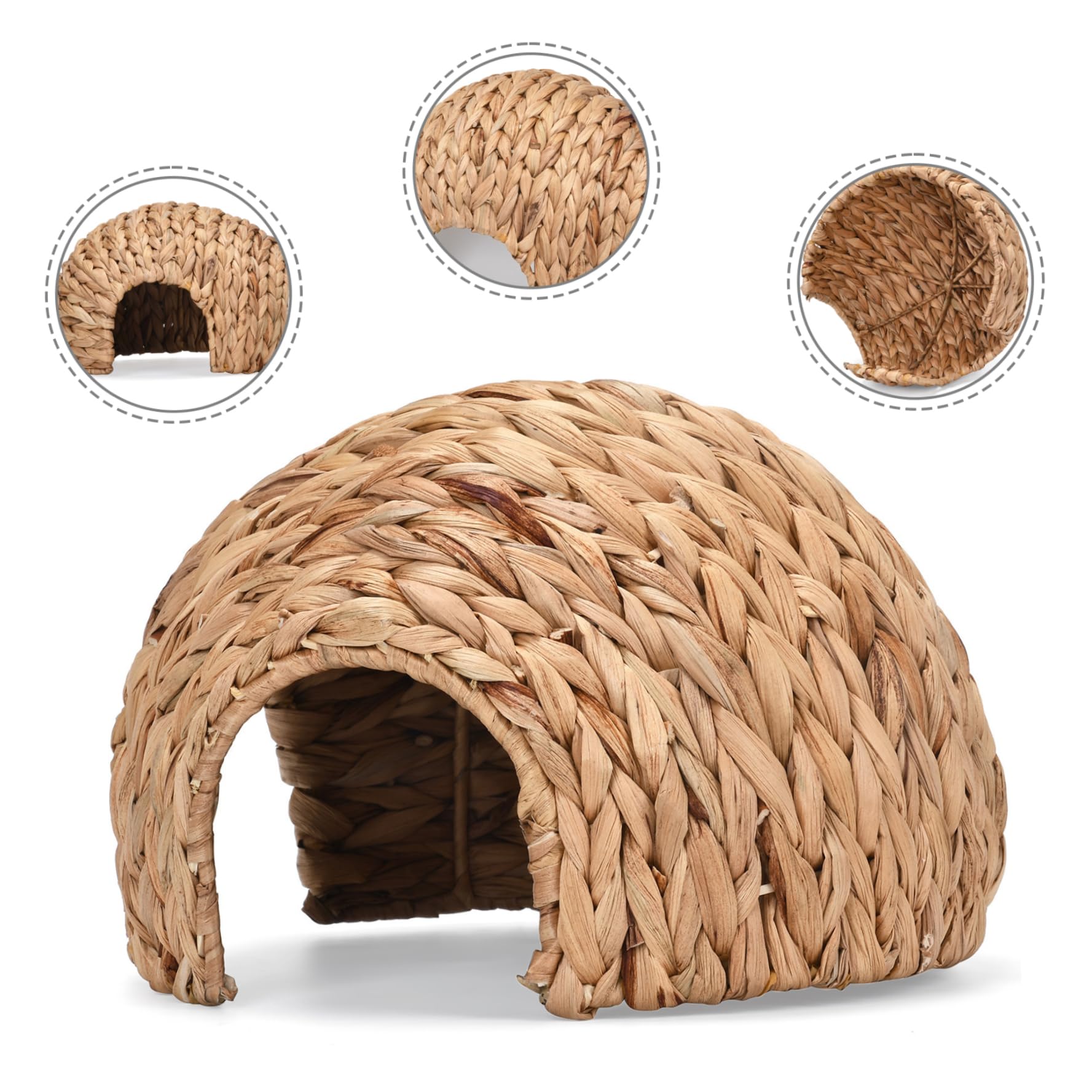 Meerschweinchenhütte, Meerschweinchenhaus, natürliches Gras -Meerschweinchen -Versteck, kreative sichere Meerschweinchenhütte, bequem