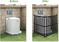 Vista 4 de Paneles de valla de vinilo, 2 unidades de valla de privacidad para piquetes al aire libre, 2 paneles de valla de PVC blanco, 48 pulgadas de alto x