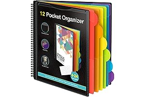 KTRIO 12-Pocket Poly Project Organizer: The Ultimate Organizational Tool for Students and Professionals