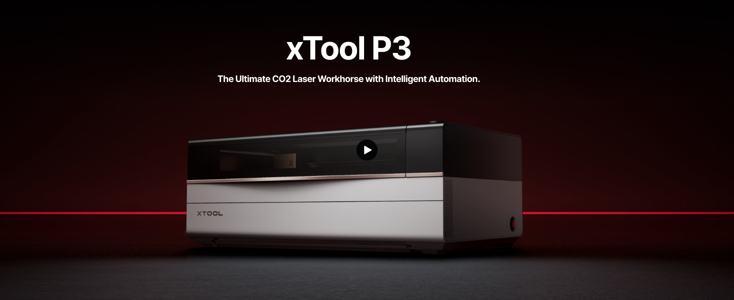 Amazon.com: xTool P3 80W Flagship CO2 Laser Cutter with Intelligent Automation, Desktop Laser Engraver Dual HD Camera 1200mm/s High Speed, 36"x18'' Large Format CO2 Laser Engraver with ACS Auto-Focus System