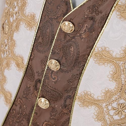 Miniatura 5 de Chaqueta medieval para hombre, bordado, vintage, gótico, steampunk, esmoquin