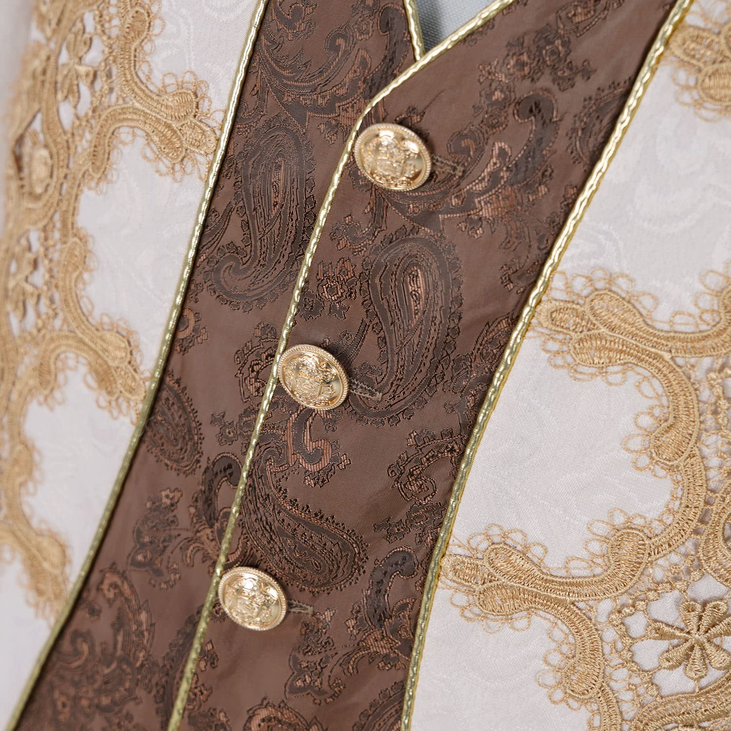 Veste de smoking médiévale pour homme broderie vintage gothique steampunk