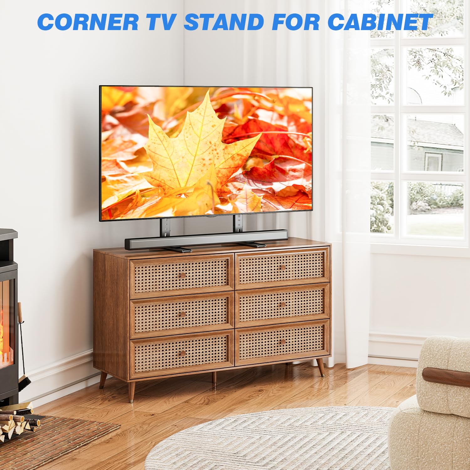 TVON Soporte TV Pie Patas TV Universal de 20-70 Pulgadas Pantallas，Soporte para Television Espacio-ahorrador，Soporte de Pantalla Mesa para TVs Capacidad hasta 50kg，MAX VESA 800x600mm
