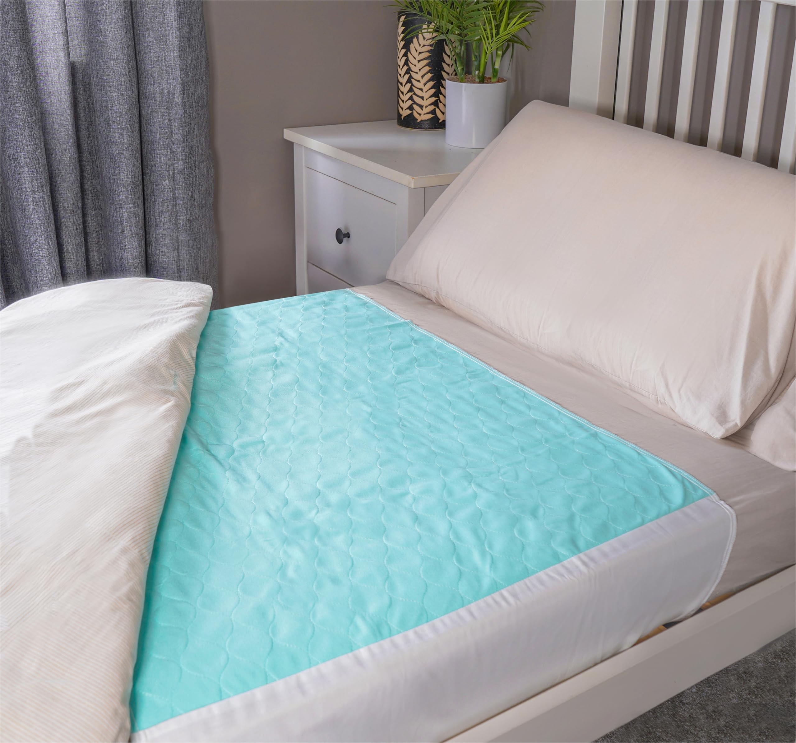 Aidapt VM842E - Paquet de 2 alèses avec Rabats repliables - 850x900x50mm
