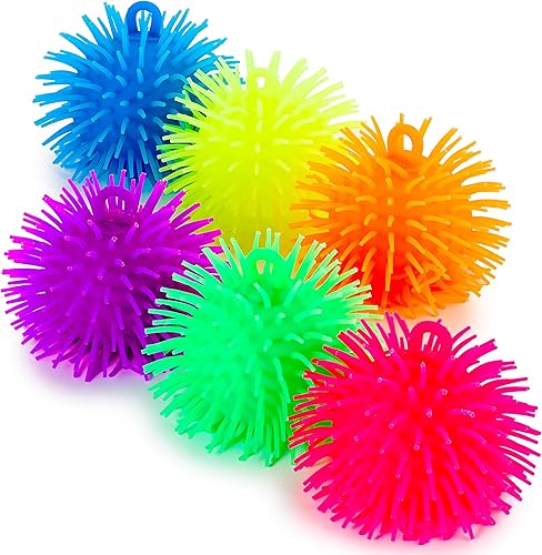 Pelotas acolchadas suaves y puntiagudas, paquete de 6, juguete sensorial para aliviar el estrés de 5.5 pulgadas, colores surtidos, niños y adultos,