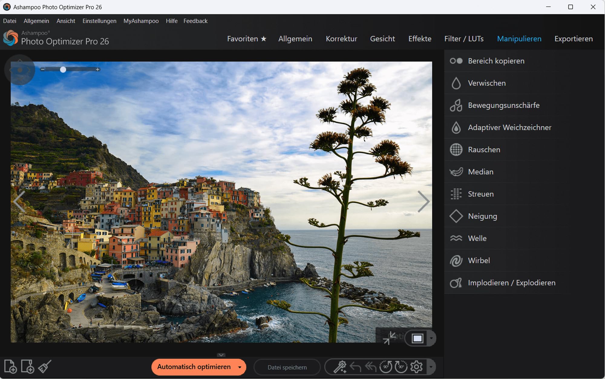 Photo Optimizer 26, Bildbearbeitungssoftware, Automatische Fotobearbeitung, Bildkorrektur per Klick, Stapelverarbeitung, Perspektivkorrektur & Porträt-Retusche, für Win 11/10