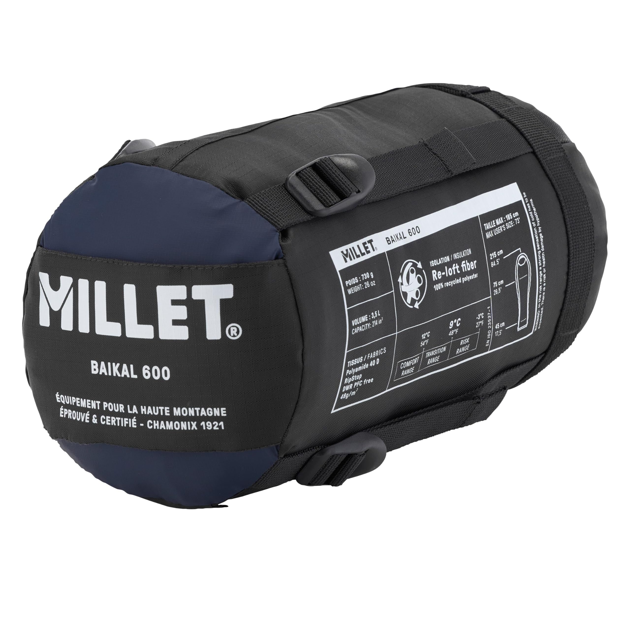 Millet – Saco de Dormir Sarcófago Compacto ReLOFT 10°C Repelente