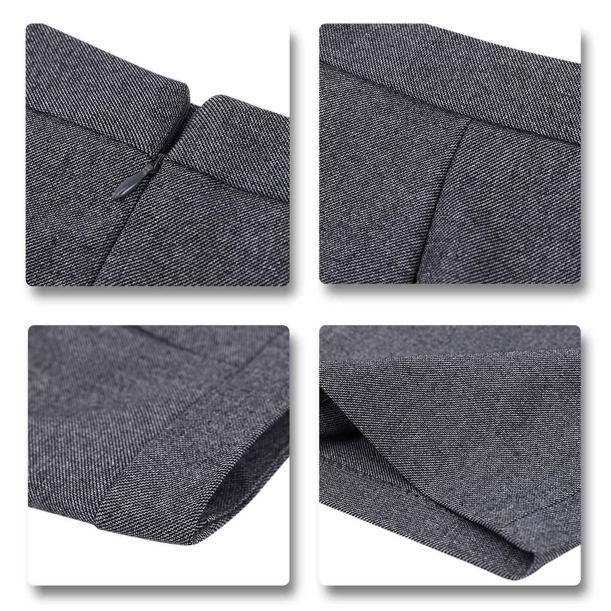 YYNUDA Conjunto de traje para mujer con falda/pantalón, ajustado, elegante atuendo para oficina Gris