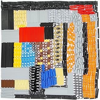 TEESE 884pcs Technic-Axle-Pin-Chainlink-Connectors-Bricks-Set, Compatible with Lego-Technic-Parts, for MOC Technic-Project-Bulk-Blocks(Random Color)