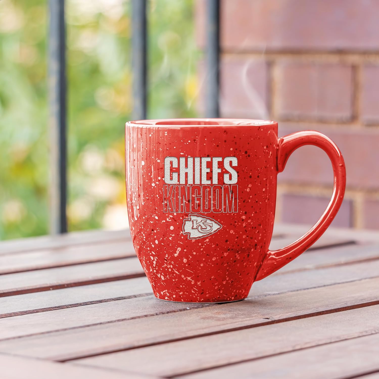 Rico Industries NFL Football Team Slogans and Chants 16 oz Team Color Laser Engraved Speckled Ceramic Coffee Mug - Image 3