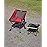 iClimb Ultralight Compact Camping Folding Beach Chair with Anti-Sinking Large Feet and Back Support Webbing (Red - Square Frame)