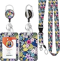 Vista 33 de Soporte para tarjetas de identificación con cordón, soporte retráctil para tarjetas de identificación, correa desmontable para el cuello con carrete