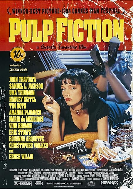 Pulp Fiction Classic Vintage 80's Movie Poster Art Glossy Poster (A3 297 × 420 mm)