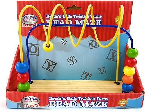 Matty's Toy Stop Beads 'n Balls, Twist 'n Turns - Laberinto de cuentas de madera