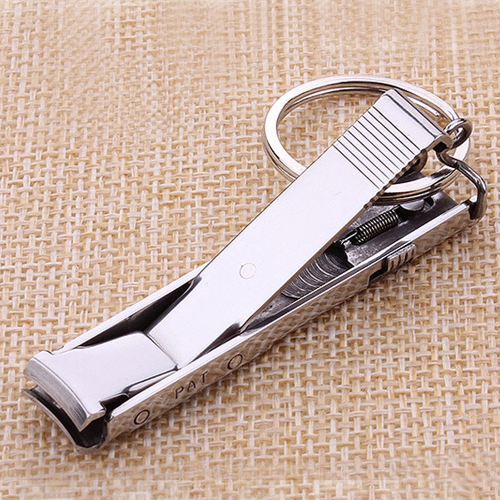 Nail Cutter - Foldable Nail Clippers Men | Stainless Steel Nail Clippers | Portable Wide Jaw Opening Cutter | Slanted Trimmer |Rust Resistance Jaw Opening Cutter For Natural Fingernails, Men, Toenails