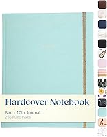 Vista 15 de WORLD TRAVELER Eccolo - Diario grande con páginas rayadas, cuaderno de escritura, tapa dura, 256 páginas blancas con líneas, marcador de cinta, se