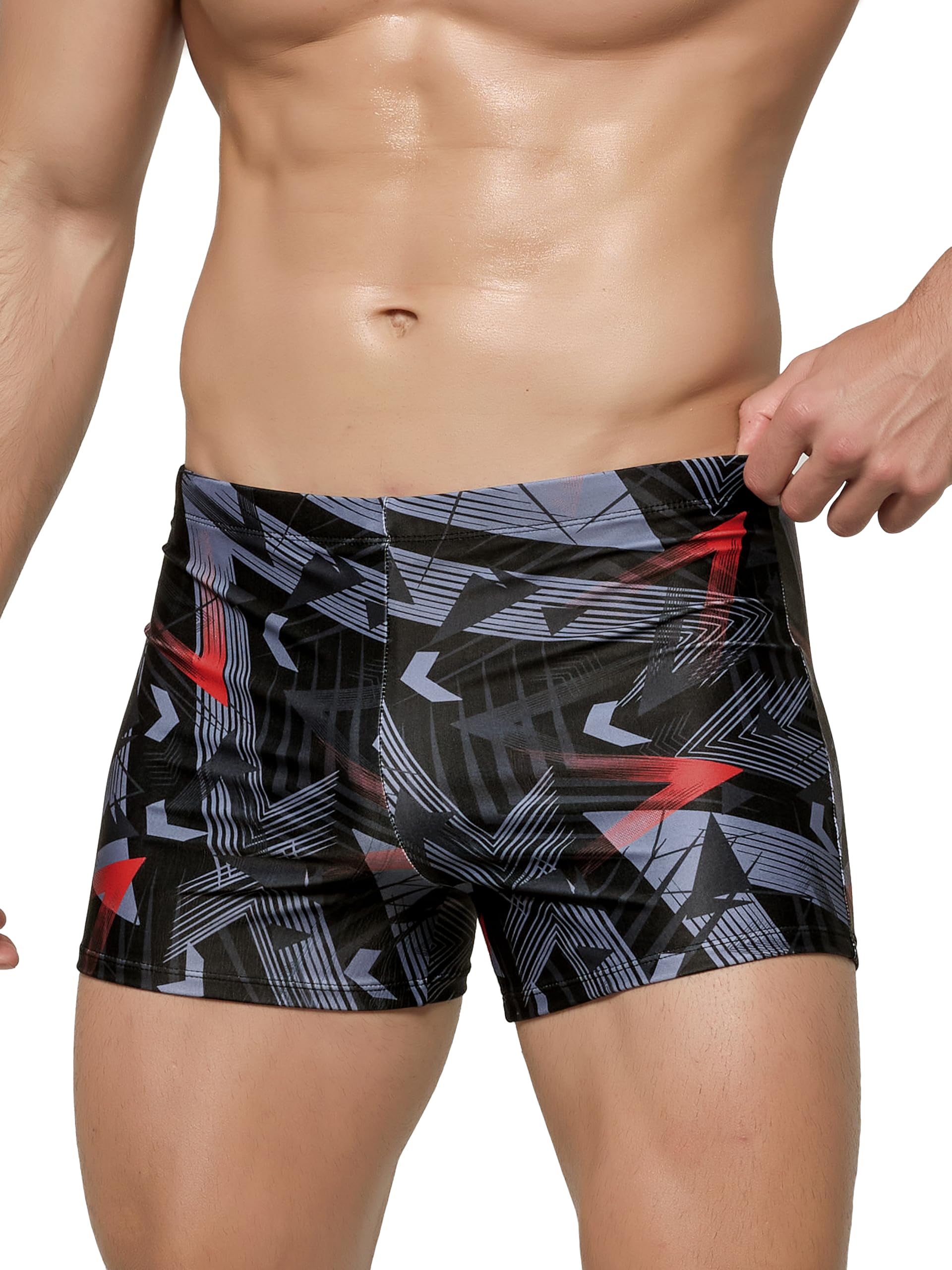 Arcweg Badehose Herren Eng Kurz Badeshorts mit Tunnelzug Schwimmhose Peinlichkeit Vermeidendes Pad Wassersport Kurze Hose UV Schutz Jungen Schwimmwear