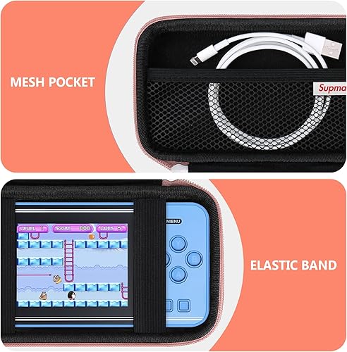 Miniatura 5 de Supmay Hard Carrying Case for TEBIYOU Handheld Game Console for Kids Preloaded 218 Retro Video Games, Portable Gaming Player Travel Storage Holder