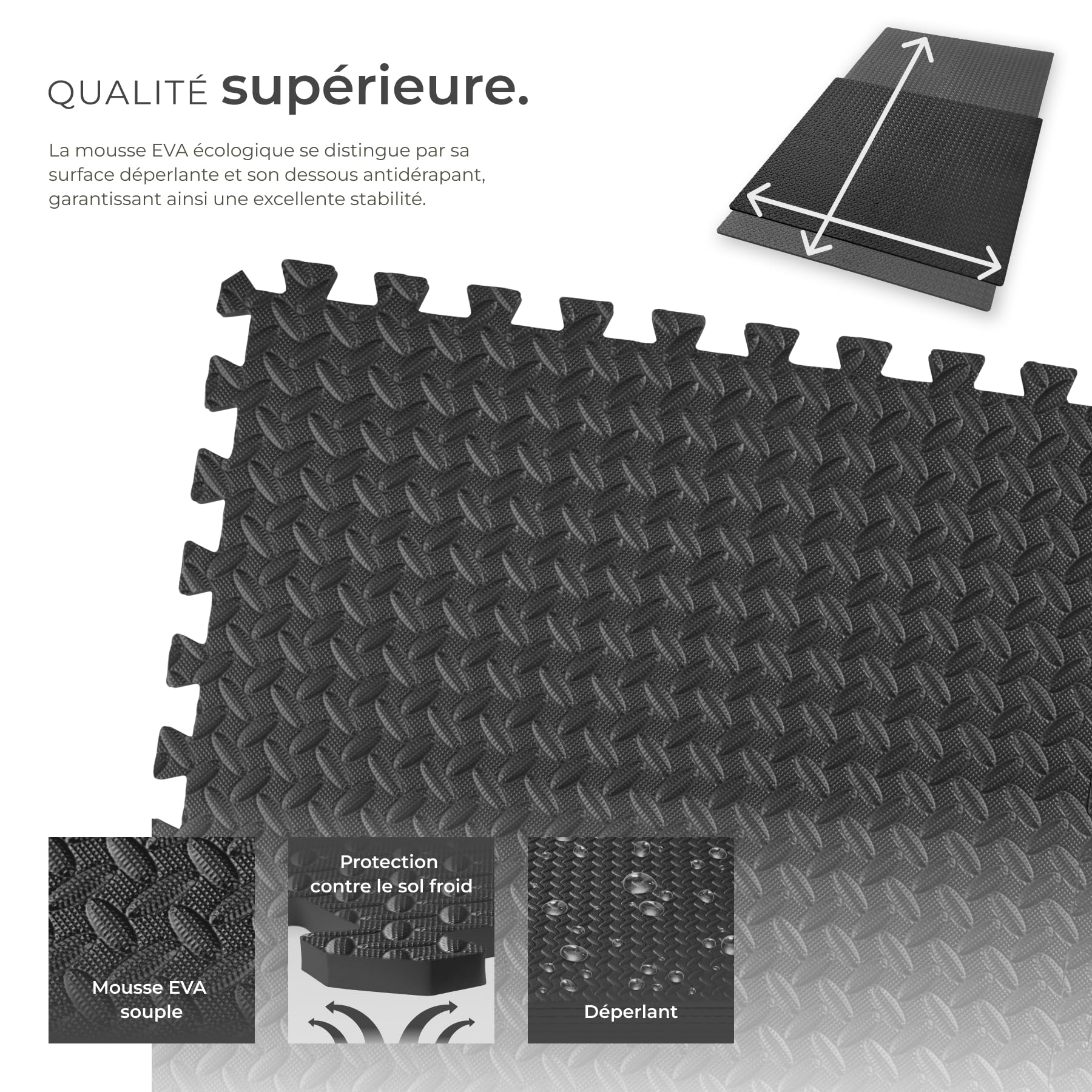 12 Pack Tapis D'Exercice, Tapis De Gym En Mousse Eva Tapis De Sol Pour Quipement De Gym Exercice Yoga Camping Enfants Salle De Jeux