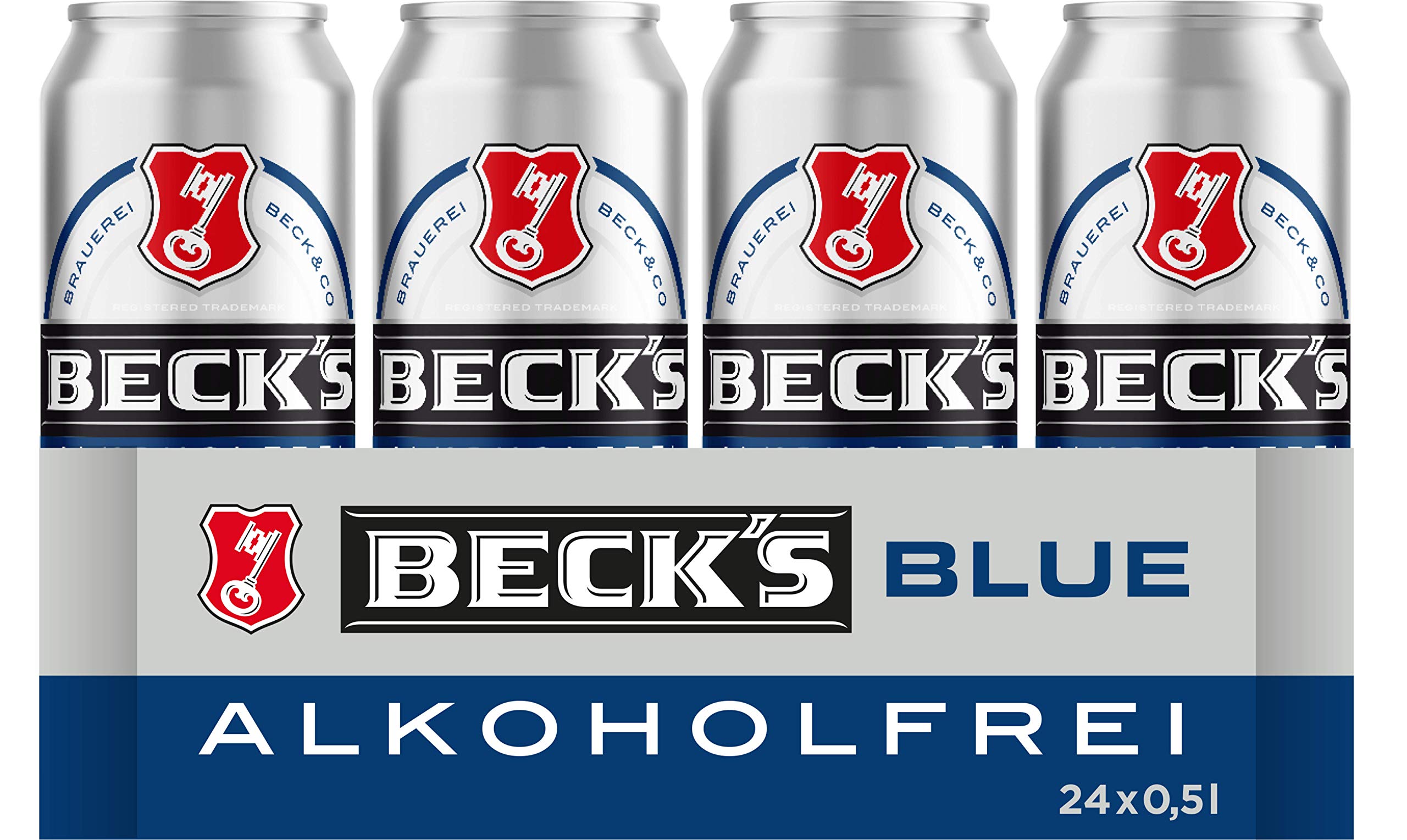 Beck's Blue Pils Dosenbier, Alkoholfreies Pils Bier, Einweg (24 x 0.5 L Dose)