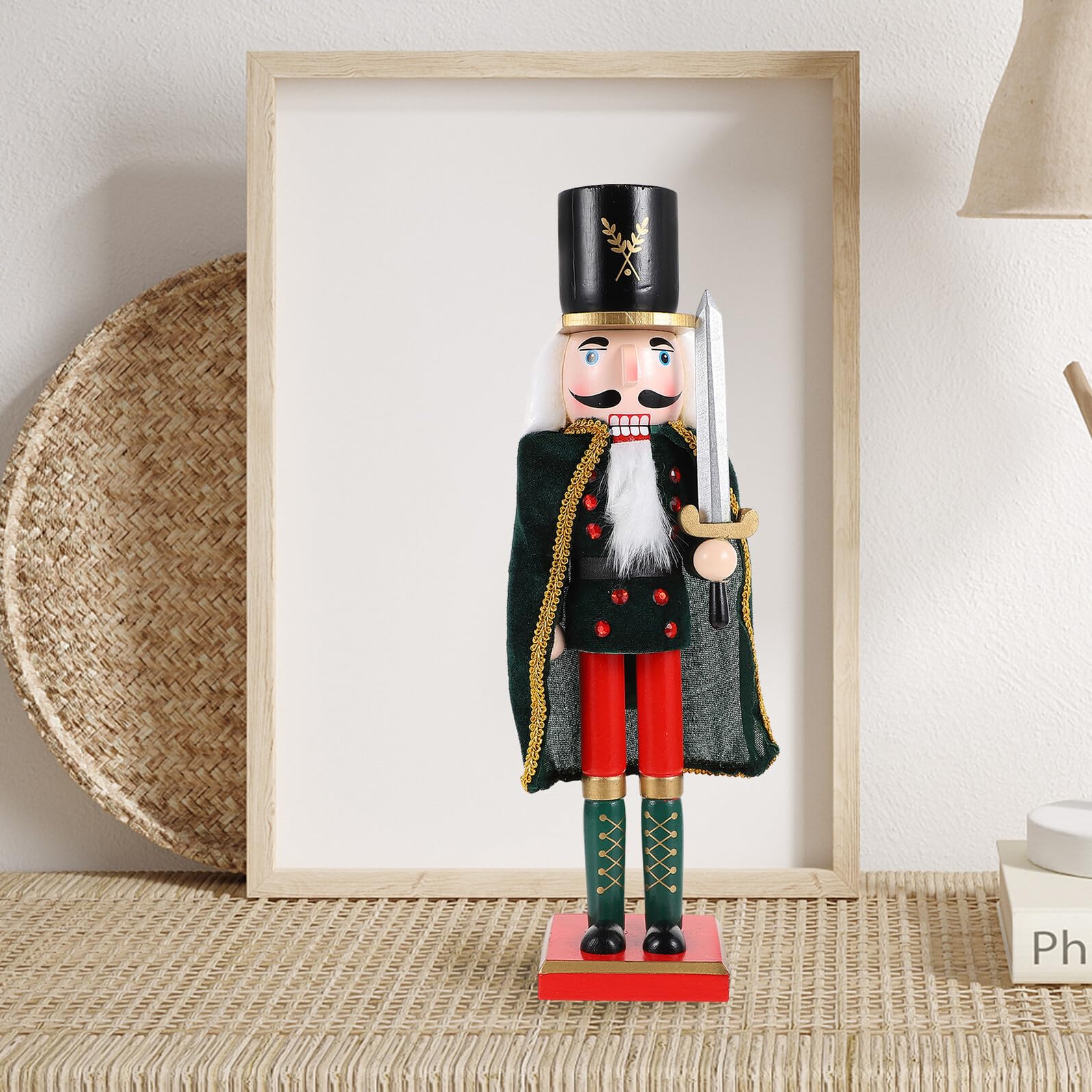 Toyvian Holz Nussknacker Figur Dekoration Weihnachtsbaum Schmuck Natur Modell Nussknacker Wohnaccessoire Holzdeko Zuhause Schreibtisch Partydekoration