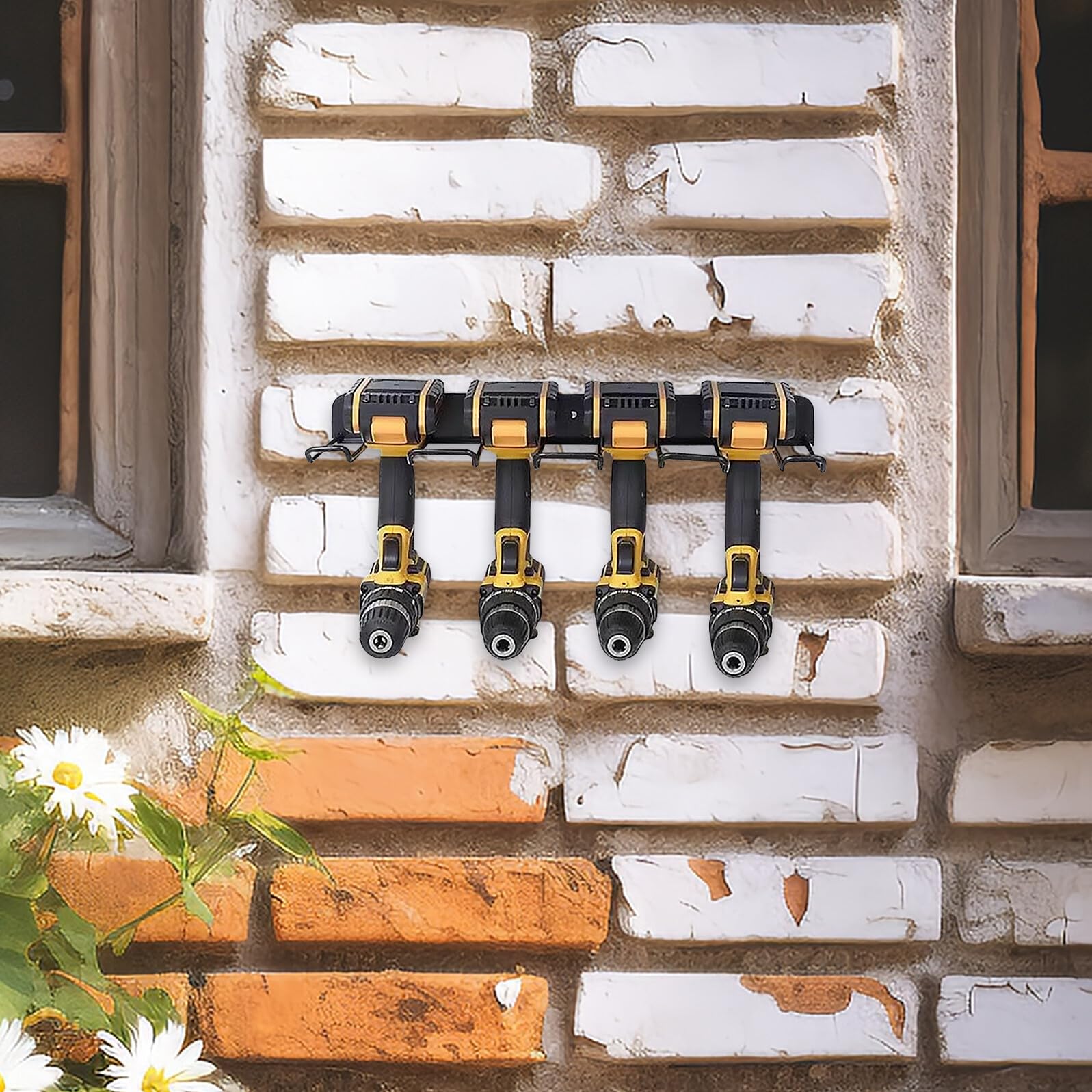 Toyvian Robuster Bohrmaschinenhalter zur Wandmontage aus Kohlenstoffstahl mit Einfachem Installationsdesign Moderner Werkzeugständer für Garage und Heimwerkstatt