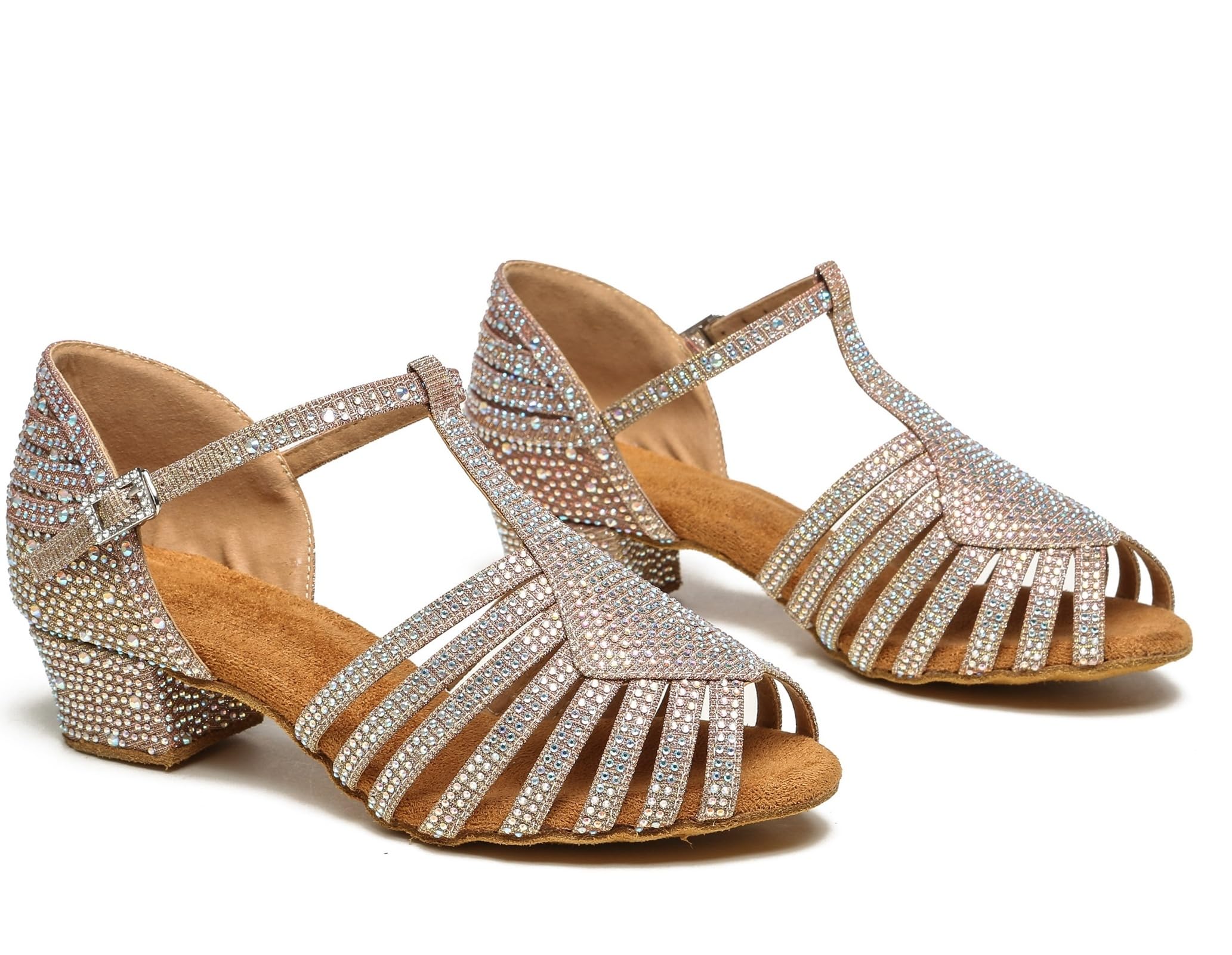 Zapatos Baile Salon Mujer Tacon bajo Boda Fiesta Sandalias