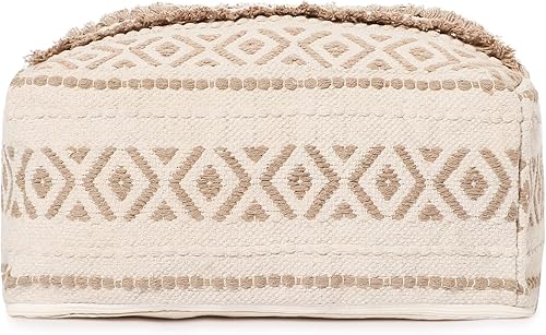 Miniatura 32 de REDEARTH · Puf otomano sin rellenos, con textura, cubo de almacenamiento, puf, reposapiés para sala de estar, dormitorio, guardería, habitación de