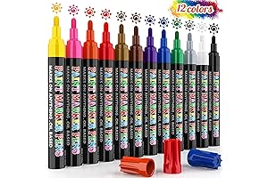 Gonikm 12-pack Waterproof Fancy Paint Mark Pen Markers