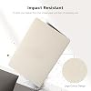 Funda tejida para MacBook Neo 13 pulgadas 2026 chip A18 Pro A3404, recorte de logo | Textura tejida estilo boho lino, punto trenzado, carcasa rígida de cuero PU y cubierta para teclado para Mac Neo, beige 3