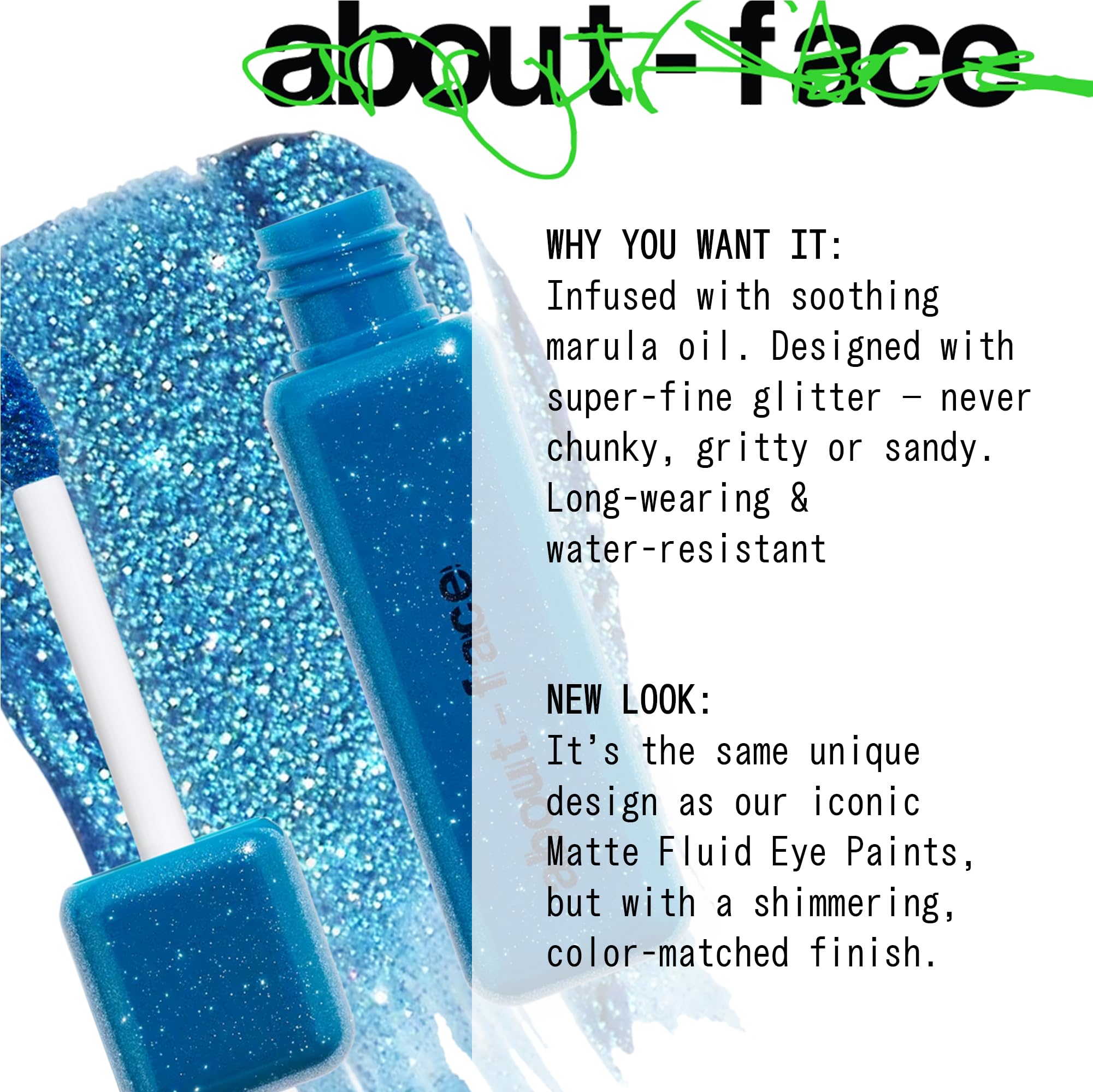 about-face Fractal Glitter Eye Paint Digital Demise – Smudge-Proof, Long-Lasting Liquid Eyeshadow – Intense Sparkle with Mousse Texture – Vegan, Cruelty-Free, Marula Oil Infused – 0.13oz (Cinnamon): ABOVE SANTORINI