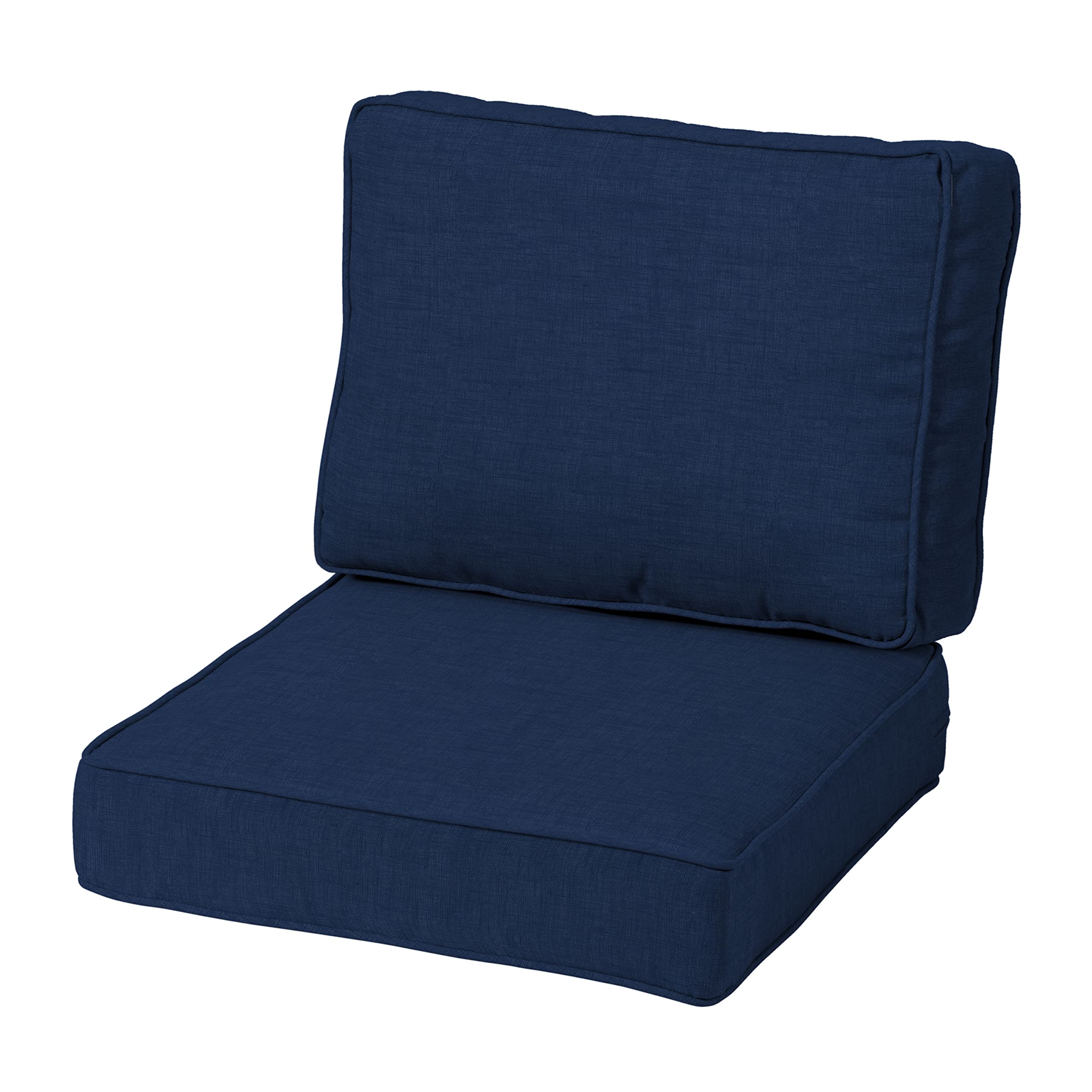 Photo 1 of Arden Selections ProFoam Performance Outdoor Deep Seating Cushion Set 24 x 24, Sapphire Blue Leala 24" x 24" Deep Seat Set (Plush Pillow Back) Sapphire Blue Leala