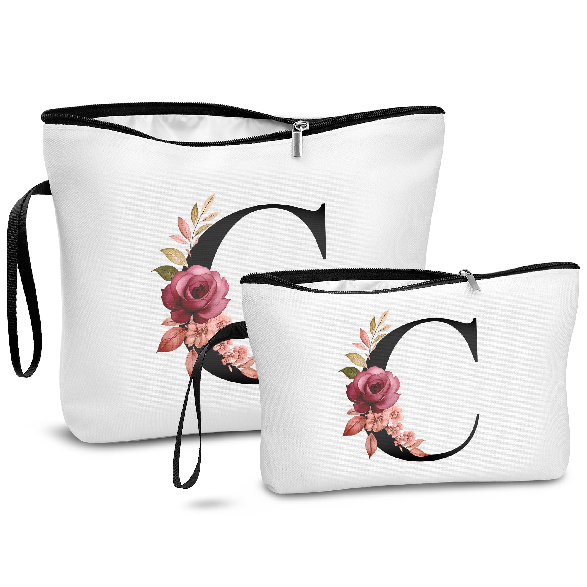DBPBToU Geschenke für Frauen, Kosmetiktasche Personalisiert Damen, Personalisierte Geschenke Frauen, 2 Set Kulturtasche Damen Muttertagsgeschenk (C)