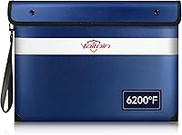 Vista 8 de Vailoin Bolsa de dinero ignífuga aislada de 6200℉ para dinero en efectivo con cremallera impermeable, pequeña bolsa ignífuga, bolsa de dinero a