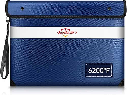 Miniatura 8 de Vailoin Bolsa de dinero ignífuga aislada de 6200℉ para dinero en efectivo con cremallera impermeable, pequeña bolsa ignífuga, bolsa de dinero a