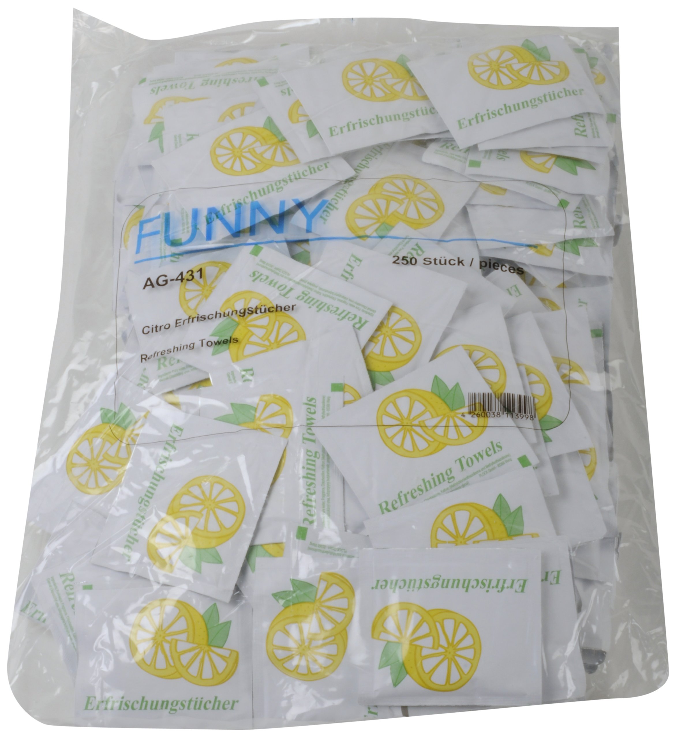 Funny Serviette rafraîchissante, HDPE - fixe Qualité blanc 300 + 180 x 550 mm, 4 Paquet (4 x Pièce 250)