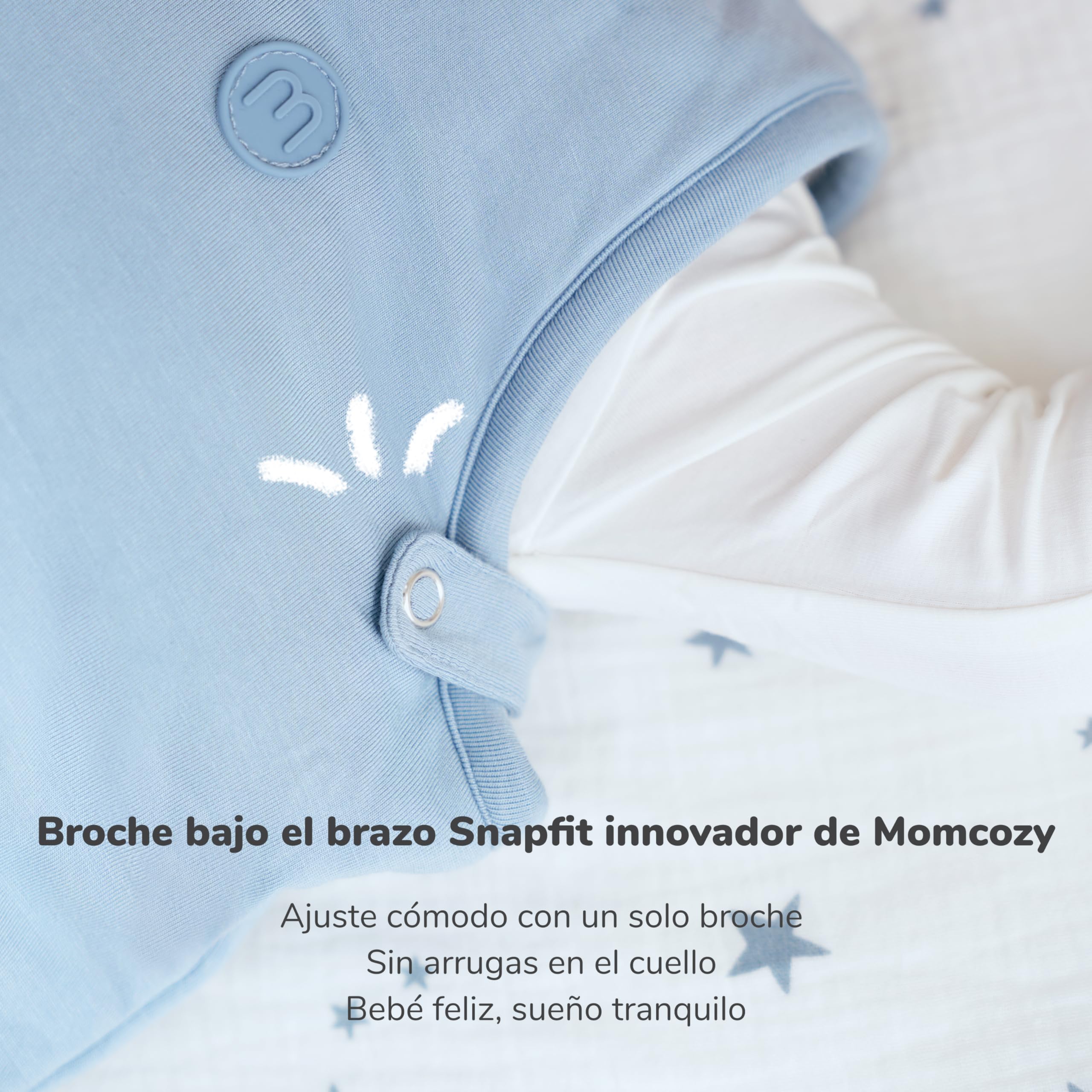 momcozy Saco de Dormir bebé 1.5 TOG de bambú, diseño Saludable para la Cadera (IHDI), Cremallera Doble para Cambio fácil, Ajuste SnapFit, Suave y Transpirable, 0–24 Meses