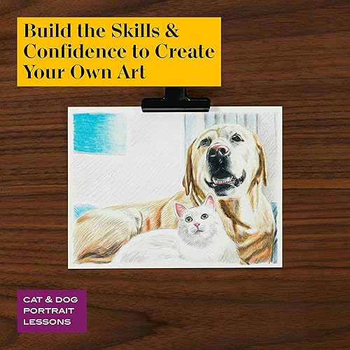 Miniatura 10 de Prismacolor Técnica, suministros de arte y lecciones de arte digital, paquete de juego de dibujo de animales, niveles 1-3, 54 unidades