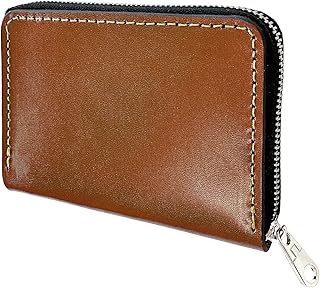 [leo&aoi] 財布 ミニ財布 栃木レザー 本革 ラウンド型 ラウンドファスナー サイフ さいふ ウォレット カード収納 小銭入れ 革 レザー 牛革 こだわり親父 ブラウン