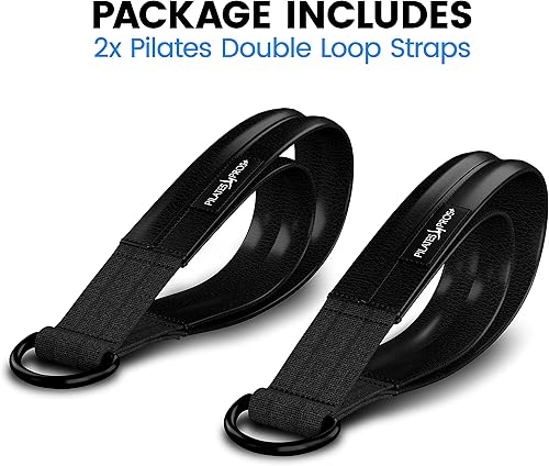 Miniatura 2 de Correas de doble bucle cubiertas de vinilo para equipos de pilates, correas acolchadas con anillo en D para entrenamiento de gimnasio en estudio y