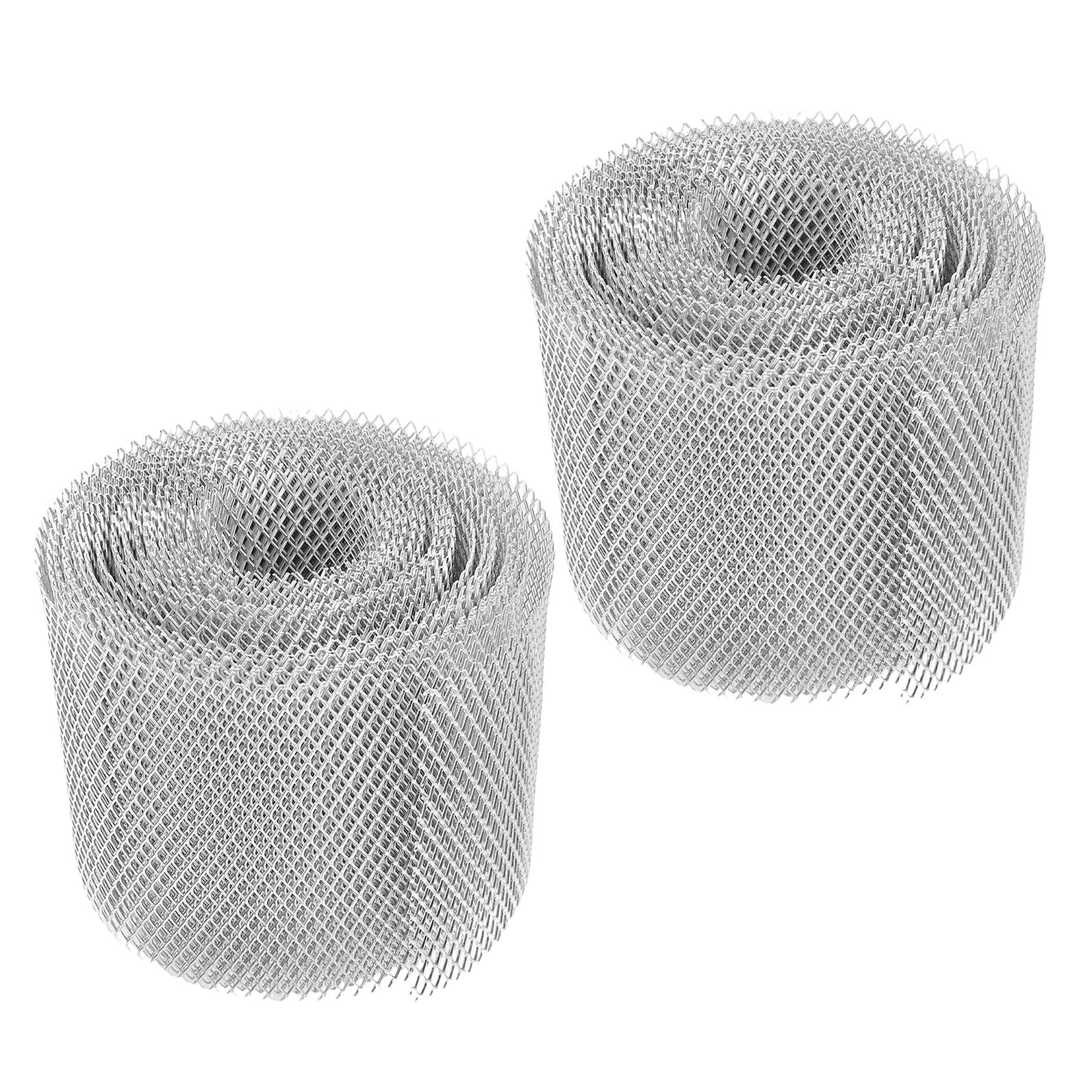 Grille de Protection pour Gouttières Aluminium Uonlytech 2 Rouleaux 127cm x 61m Écran Anti-Feuilles