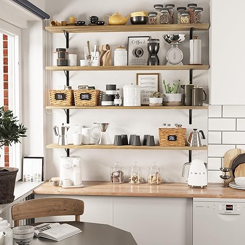 Miniatura 2 de Wallniture Forme Estantes flotantes de 60 x 10 pulgadas para decoración de pared, estantería rústica de pared, estantes para sala de estar, oficina,