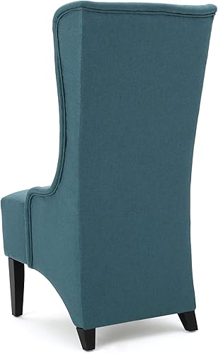 Miniatura 8 de Christopher Knight Home Silla de comedor de tela Callie, color verde azulado 23.25 pulgadas de profundidad x 28.75 pulgadas de ancho x 46.25