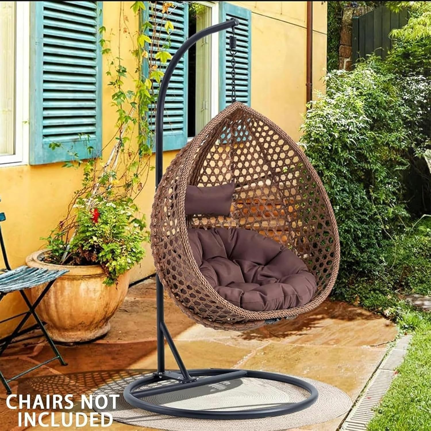 Hanging Basket Chair Cushion, Swivel Egg Chair Cushion, Hanging Egg Chair Cushion, Egg Chair Cushion with Removable Invisible Zip(5,100cm)