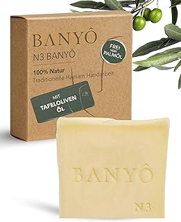 Olivenöl Seife I 100% natürliche Inhaltsstoffe I Handgemachte Hamamseife I Intensive Feuchtigkeitspflege mit Hamam-Duft I Auch für sprödes Haar I Ideal für trockene Haut